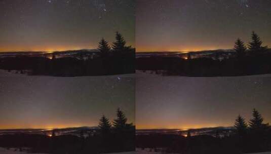 看到银河后的日出高清在线视频素材下载