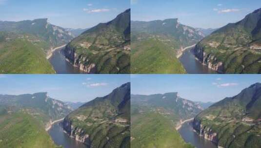 重庆市奉节县夔门风景航拍视频高清在线视频素材下载