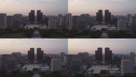 4K郑州市龙子湖城市建筑航拍高清在线视频素材下载
