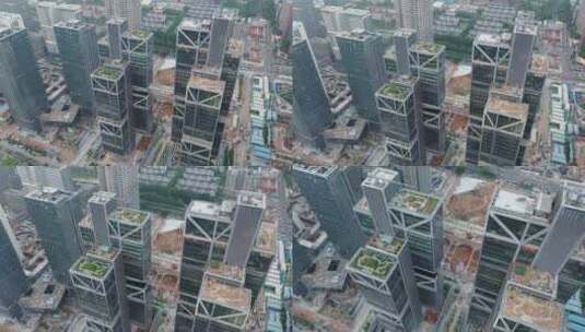 大疆天空之城大厦建设4K航拍高清在线视频素材下载