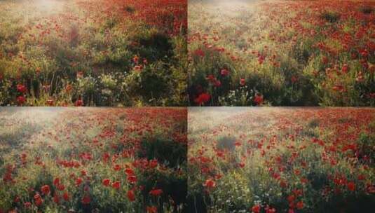 我们的田野 美丽的梦美丽的花朵高清在线视频素材下载
