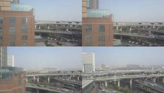 高架桥 航拍 杭州 上塘高架 9高清在线视频素材下载