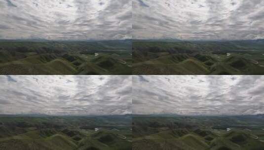 新疆平原山谷天空空镜视频素材高清在线视频素材下载