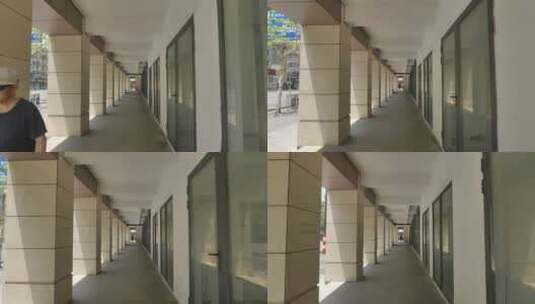 杭州城市里的走廊高清在线视频素材下载