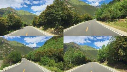 西藏林拉公路高清在线视频素材下载