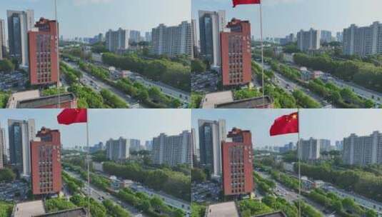 武汉武大口腔医院平移上升镜头高清在线视频素材下载