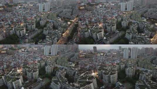 航拍广州城市风貌高清在线视频素材下载
