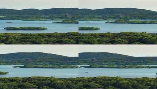 竖屏-杭州西湖湖心三岛夏季高视角延时高清在线视频素材下载