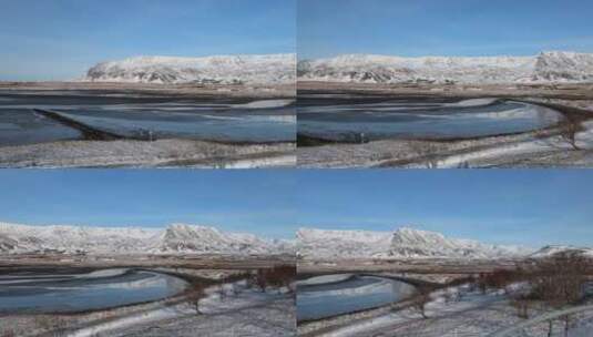美丽的大自然冬天冰雪雪景特写高清在线视频素材下载