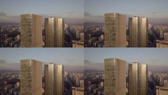 航拍深圳福田区高楼大厦25高清在线视频素材下载