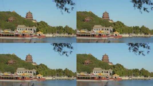 北京颐和园秋天旅游景点景区高清在线视频素材下载