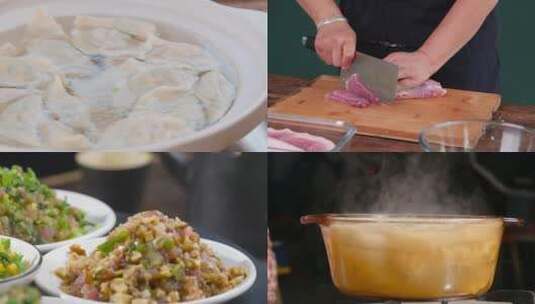 饺子制作高清在线视频素材下载