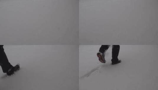 雪地中走过高清在线视频素材下载