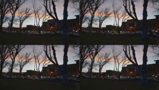 日落后的亚利桑那州城市景观高清在线视频素材下载