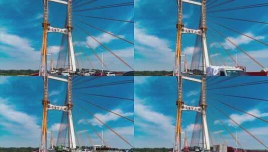 济南黄河大桥延时8K高清在线视频素材下载