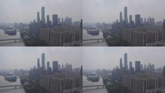 航拍广州一线城市风貌  4k高清在线视频素材下载