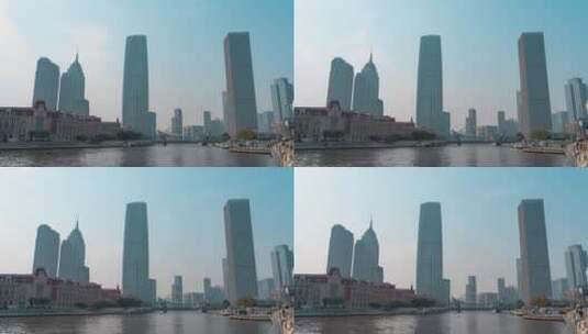 4K天津海湾风光城市地标延时摄影高清在线视频素材下载