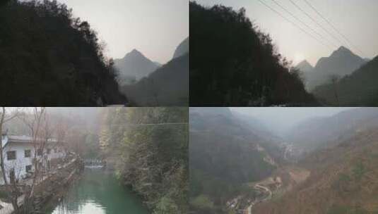 秦岭山川地貌环境自然风光航拍4高清在线视频素材下载