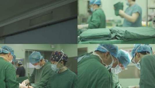 医生在现代化手术室手术高清在线视频素材下载