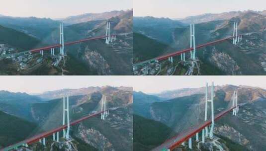 4K航拍 北盘江特大桥全景高清在线视频素材下载