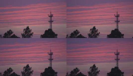 晚霞 夕阳 彩云 自然 夏天 蓝天 白云 延时高清在线视频素材下载