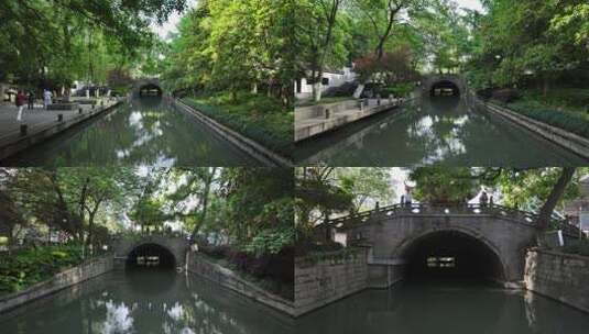 杭州庆春路中河河道高清在线视频素材下载
