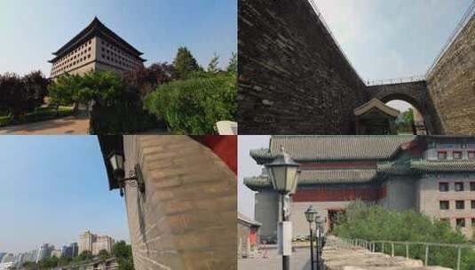 北京明城墙东南角楼高清在线视频素材下载