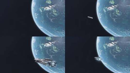宇宙飞船地球高清在线视频素材下载
