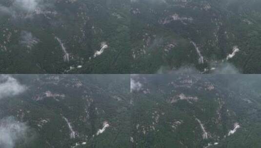 雨后泰山，俯瞰飞瀑流泉高清在线视频素材下载