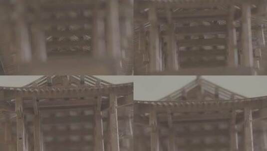 浙江温州泰顺县廊桥模型特写高清在线视频素材下载