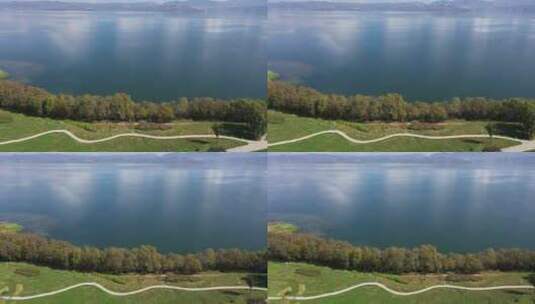大理洱海大理湖泊秋天秋景航拍高清在线视频素材下载