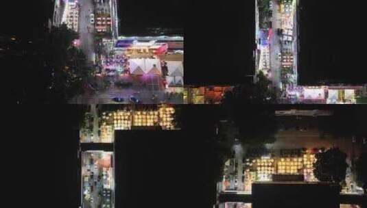 深圳福田十亩地夜景航拍高清在线视频素材下载