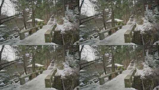 庐山冬天雪后风景高清在线视频素材下载