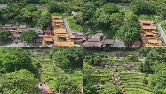 泉州安溪凤山凤冠山茶叶大观园东岳寺城隍庙高清在线视频素材下载