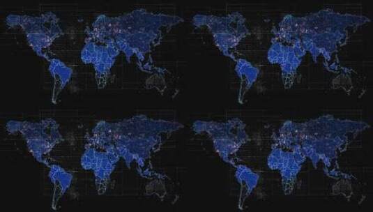 科技世界地图高清在线视频素材下载