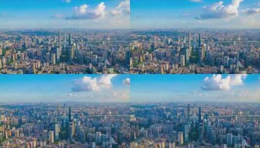 5K广州中轴线广州天河天环广场广州塔2高清在线视频素材下载