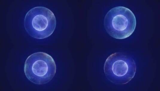 旋转蓝紫色能量球数字高科技球未来魔法圈发高清在线视频素材下载