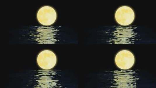 月亮倒影素材高清在线视频素材下载
