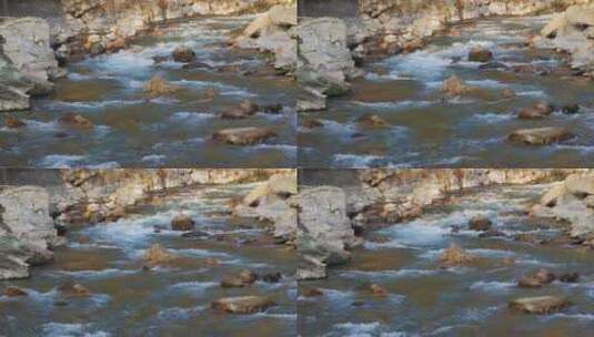 溪流水流流水水源顺流流动高清在线视频素材下载