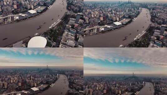 上海梅赛德斯奔驰文化体验中心航拍高清在线视频素材下载