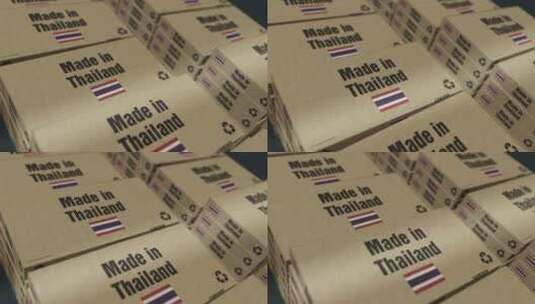 泰国制造盒装生产可循环无缝高清在线视频素材下载