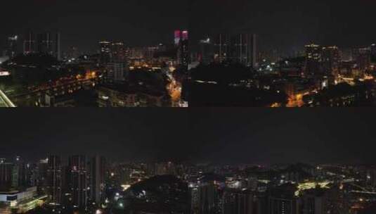 贵阳花果园夜景航拍高清在线视频素材下载