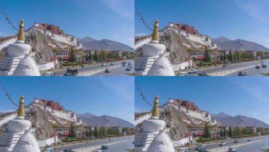 8K西藏布达拉宫延时高清在线视频素材下载