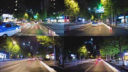 夜晚城市马路夜景高清在线视频素材下载