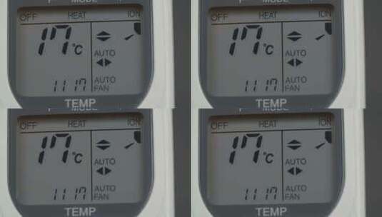 带温度的空调机屏幕高清在线视频素材下载