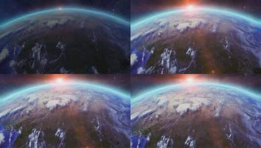 地球日出背景高清在线视频素材下载