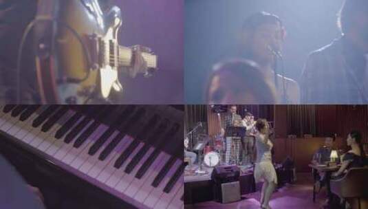 「有版权」原创爵士酒吧乐队表演合集4K高清在线视频素材下载