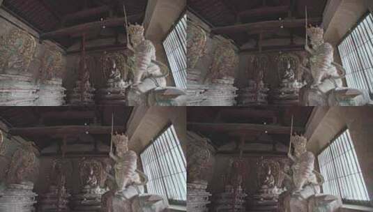 平遥双林寺彩塑高清在线视频素材下载