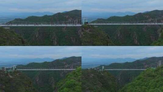 航拍浙江台州市天台山风景区大瀑布琼台景区高清在线视频素材下载