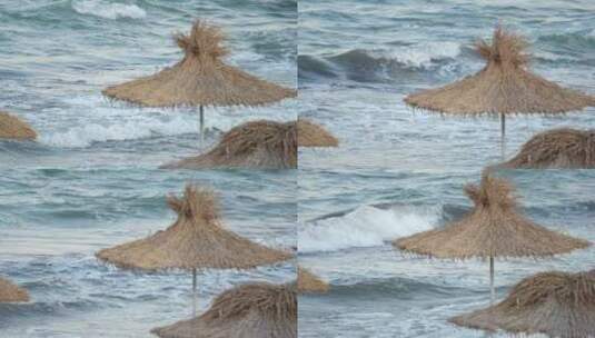 海浪拍打着海岸高清在线视频素材下载